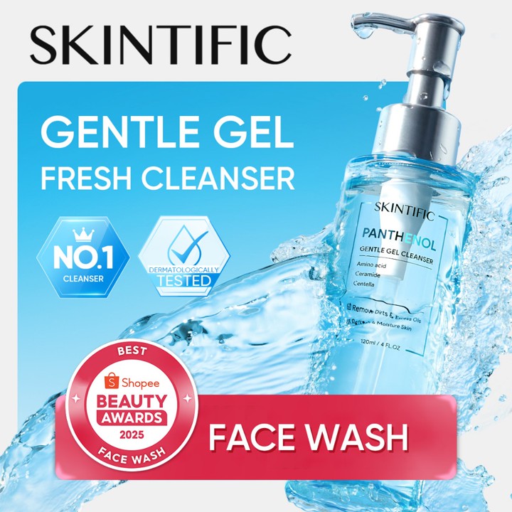 SKINTIFIC - Panthenol Gentle Gel Cleanser 120ml | Sabun Pemb