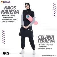 Set Baju Olahraga Senam Yoga Wanita Muslimah Syari Ukuran Ju