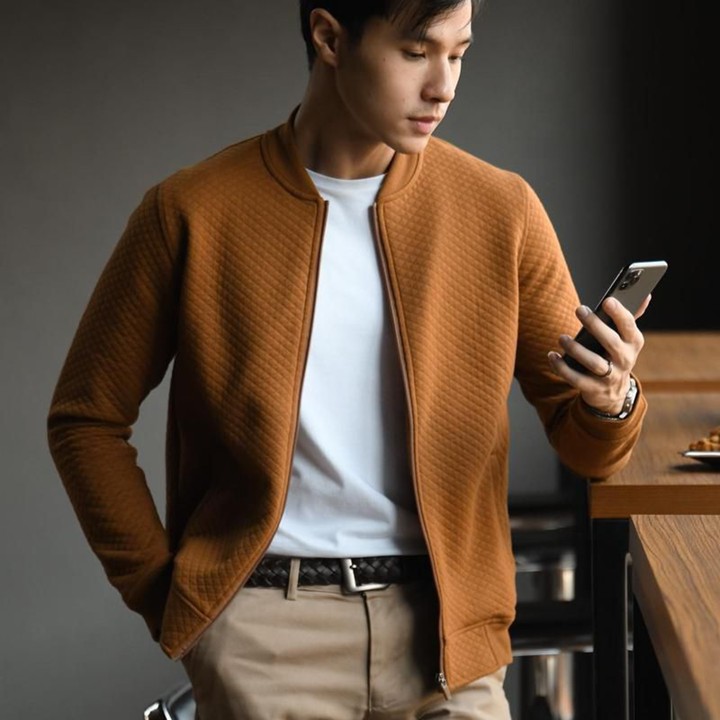 Comfy Jaket Pria Premium Diamond Knitt 280g S-3XL