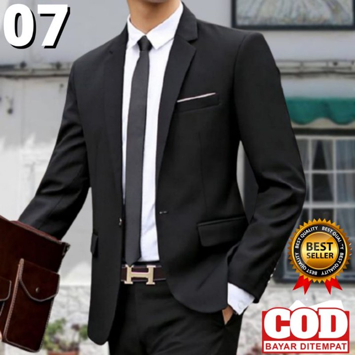 Jas Blazer Pria Katun Tailored XS-4XL