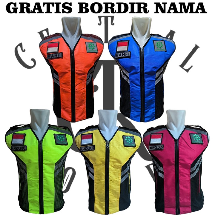 Rompi Proyek Safety First K3 Bahan Taslan Premium Anti Air Terbaru