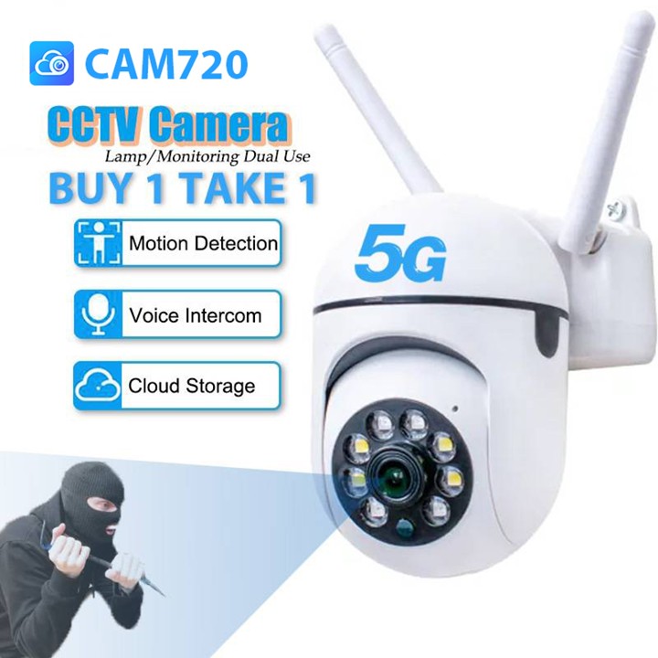 Cam720 Buy 1 Get 1 CCTV Wifi Mini 8MP CAM720 Tersembunyi 5G Tanpa Kabel Kamera CCTV Outdoor HD 1080P IP Camera
