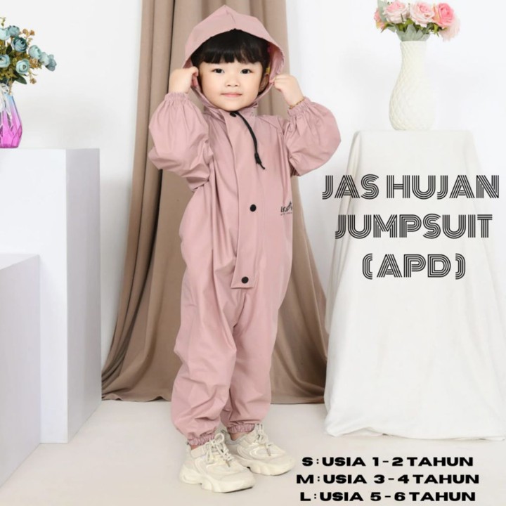 JAS HUJAN ANAK JAS HUJAN JUMPSUIT ANAK JAS HUJAN USIA 1 TAHUN -6 TAHUN JAS HUJAN ANAK BAHAN PVC TEBAL