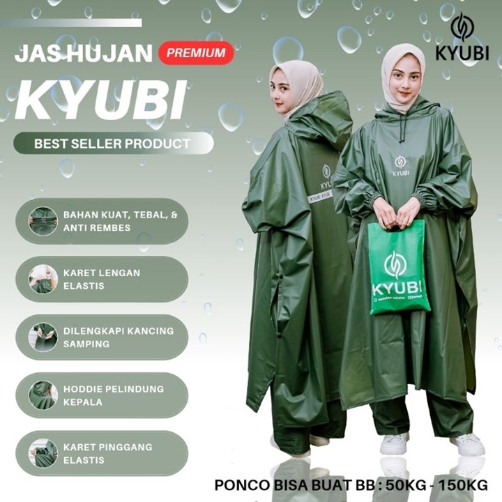 Setelan Jas Hujan Ponco+Celana Ponco Kalalawar Waterproof