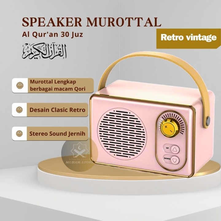 Speaker Murotal AlQuran Lengkap 30 juz premium speaker Retro Vintage Clasic speaker - Speaker Qur'an Lengkap 30 juz berbagai macam Qori dll