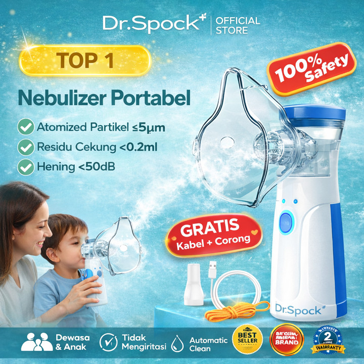 Dr.Spock Nebulizer Portable / alat Nebulizer Anak / Nebulize