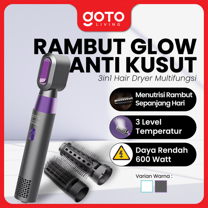 Goto Hairco Hair Dryer Sisir Blow Hairdryer Pengering Rambut 3in1