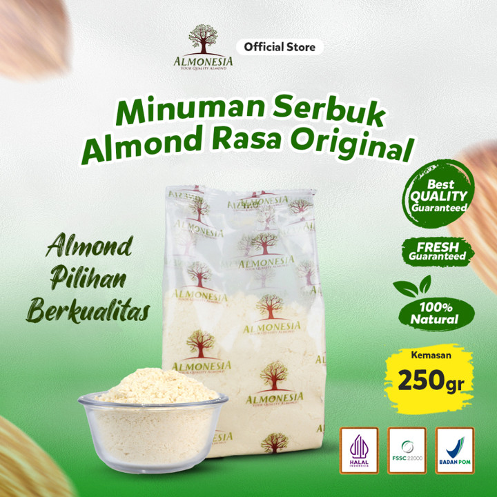 Almonesia - Minuman Serbuk Almond (Almond Organik Non Dairy) 250gr (BUSUI/ ASI BOOSTER/ ASI/ Pelancar Asi/ diet)