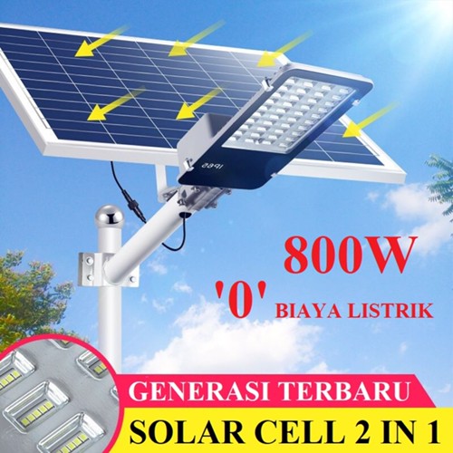 LAMPU JALAN SOROT 600watt 600w lampu pju solar panel 2 in 1 600w 600 watt lampu 