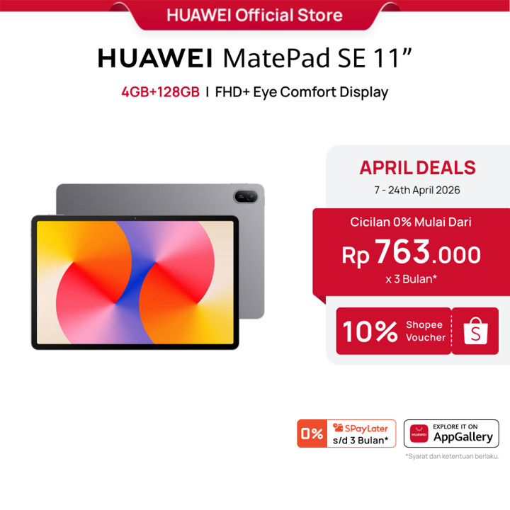 [TOP 1 | ONLINE EXCLUSIVE] HUAWEI MatePad SE 11" Tablet [4+128GB] | FHD+ Eye Comfort Display | 7700mAh | Metal Unibody