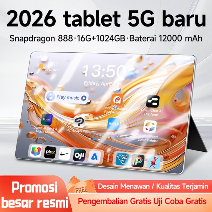 Infinixe Asli Baru M66 Pro PAD 5G/4G Tablet 10.8 inci HD 120Hz 5G/4G WIFI Tablet Android (RAM 16GB+ROM 1TB) 12800mAh Android 13 tab Dual Card Asli Resmi Promo Garansi android tablet Edukasi Promosi Produk Garansi Learning Gaming Tablet