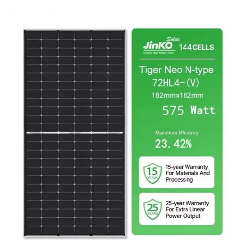 JINKO N-Type JKM575-600N-72HL4-BDV Bifacial Solar Panel-Free Packing Kayu