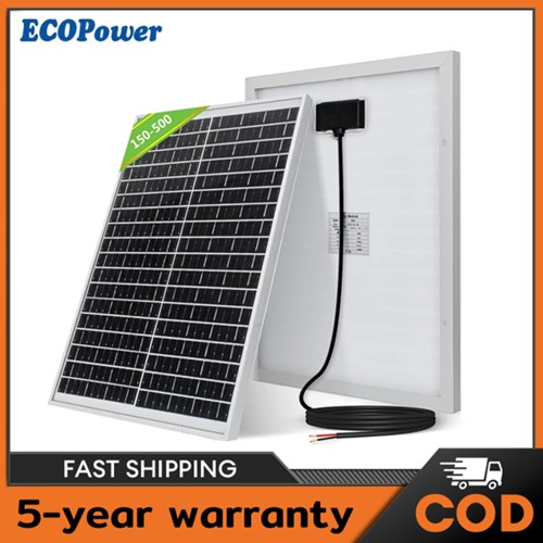 NEW 2026 ECOPower Solar Cell  Solar Panel Surya 12V 18V 150WP-500WP  Mono Tier 1