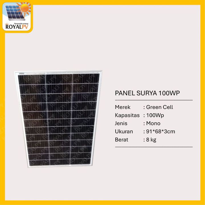 Panel Surya Solar Panel 100WP Mono 12V Solar Cell 18V