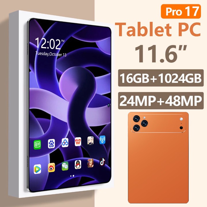 Baru tablet Pad Pro17 (RAM16GB+ROM1024GB) Android15 5G/WiFi 12000mAh 11.6inch HD Tablet Entertainment Office Tablet Student Learning Universal Tablet Dual SIM/WIFI Tablet android tablet Tablet murah