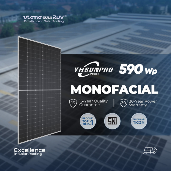 Panel Surya TKDN SUNPRO 590WP Monofacial N-type [Utomo SolaR