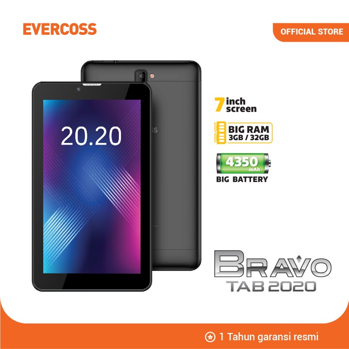 Evercoss Bravo tab X7 android 4G 3/32 garansi resmi