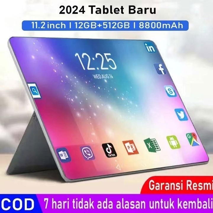 2025 Tablet Garansi 100% Tablet Murah Pro11 Tablet PC 12.0 inch Tablet Android Layar Full Screen Layar Besar Wifi 5G Dual SIM Tablet Gaming kantor tab Tablet Pembelajaran Anak COD