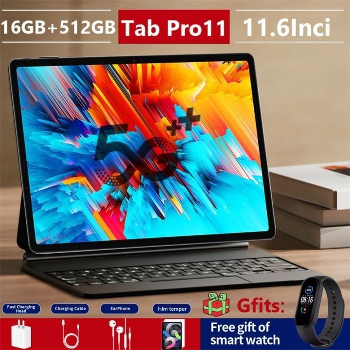 Bisa COD  Tablet PC Asli Baru  Tab Pro11 Tablet Android 12inch Layar Full Screen Layar Besar Wifi 5G Dual SIM Tablet Untuk Anak Belajar hp tablet tab advan Tablet Gaming kantor Tablet Murah tablet murah