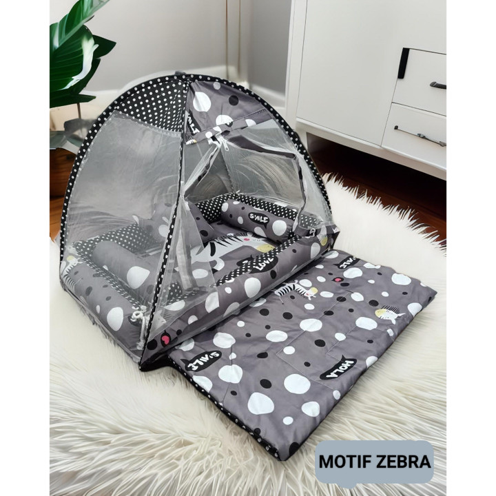 Kasur Bayi Kelambu PREMIUM – Tebal & Empuk | FREE Bedcover | Matras Bayi Newborn | Kado Bayi