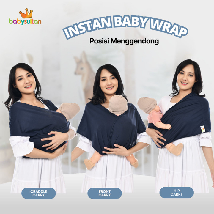 Gendongan Bayi Depan M Shape 3in1 Instan Baby Wrap Premium dengan Sash Belt babysultan
