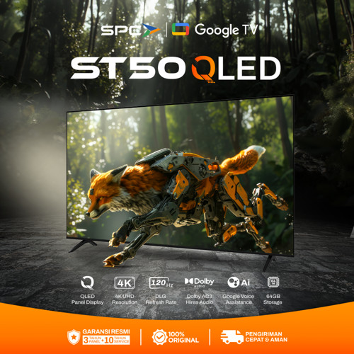 SPC Google TV 50 inch - ST50 QLED Google TV 4K UHD | Dolby Audio | Google Assist