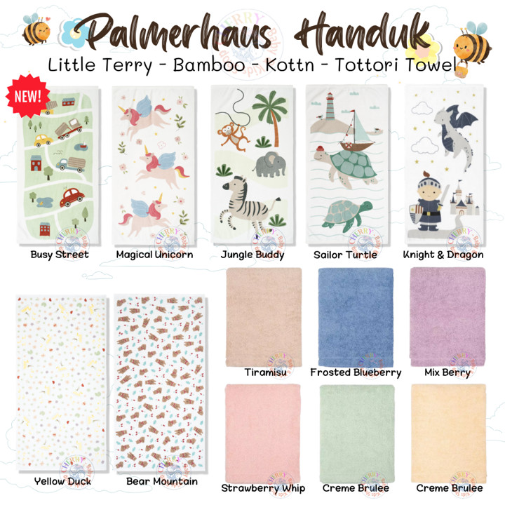 Handuk Bayi Little Terry EXTRA SOFT Palmerhaus uk 50 x 100cm / Bamboo / Tottori Towel CBKS SO bamboo@100