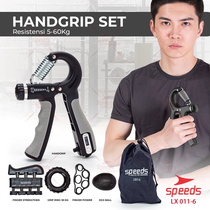 SPEEDS Handgrip 5-60kg 5in1 Olahraga Tangan Alat Latih Tangan Latihan Fitness Gym 011-6