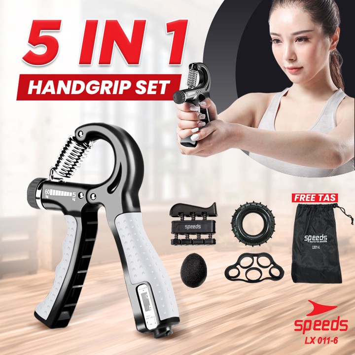 SPEEDS Hand Grip Set Foam Fitness Alat Olahraga Latihan Beban Original Handgrip Set 011-6