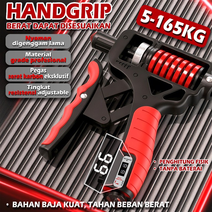 GTGO Handgrip Adjustable Alat Bantu Fitness Otot Lengan Tangan Portable Handgrip Strength 5-60KG