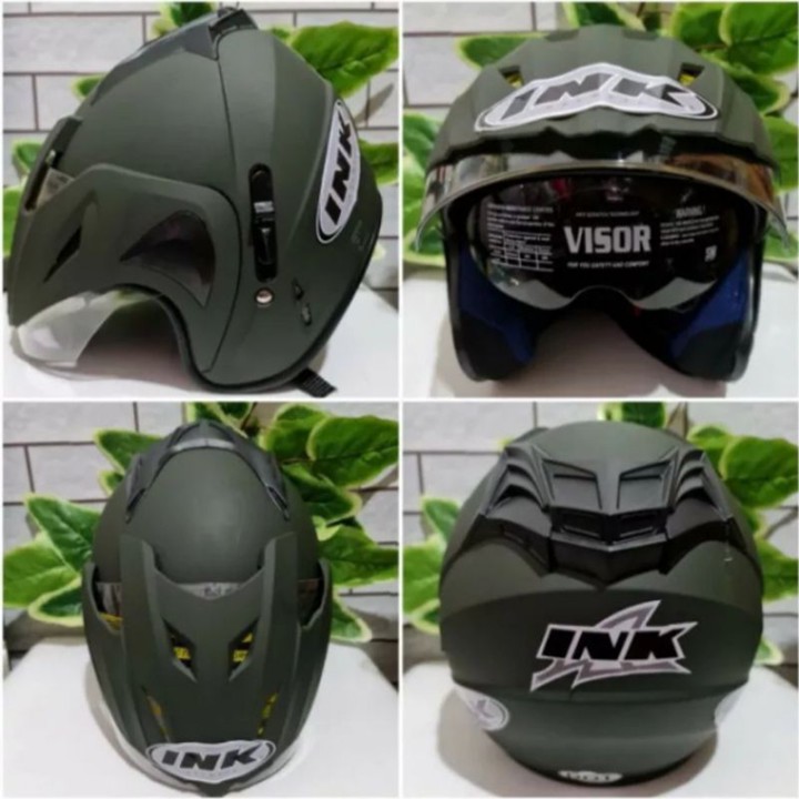 HELM INK DOUBLE VISOR BARU MURAH BUSA TEBAL TERLARIS PAKING KARDUS KIRIM CEPAT