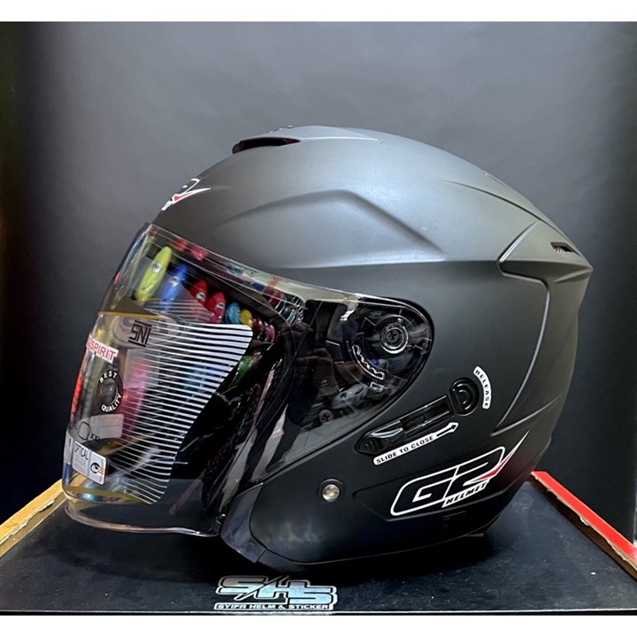 Helm G2 Optimax Solid Double Visor Half Face