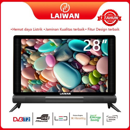 【LAIWAN】LED TV Digital 24 inch 22 inch  28 inch tv - Kualitas Suara Hebat