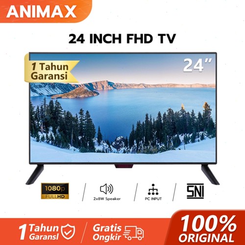ANIMAX tv digital 24 inch FHD tv led 21/22/24/25 inch Televisi[Garansi 1 Tahun]