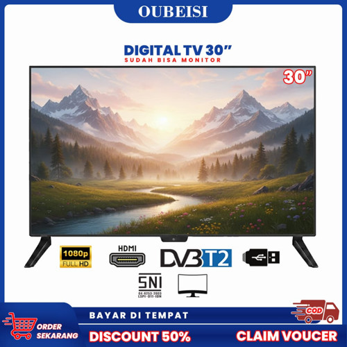 OUBEISI TV LED 24/25/27/32 inch Tv Led Digital tv (Model TCLG-W21/22/24/25/27/30inch)  Garansi 3 Tahun