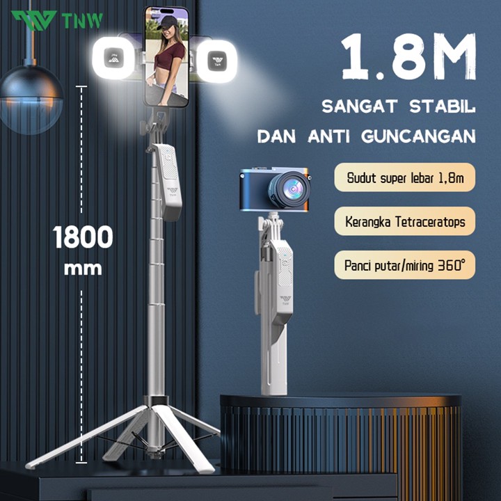TNW S30 Tongsis Tripod Bluetooth 1.8m Fill light Tongsis Tri