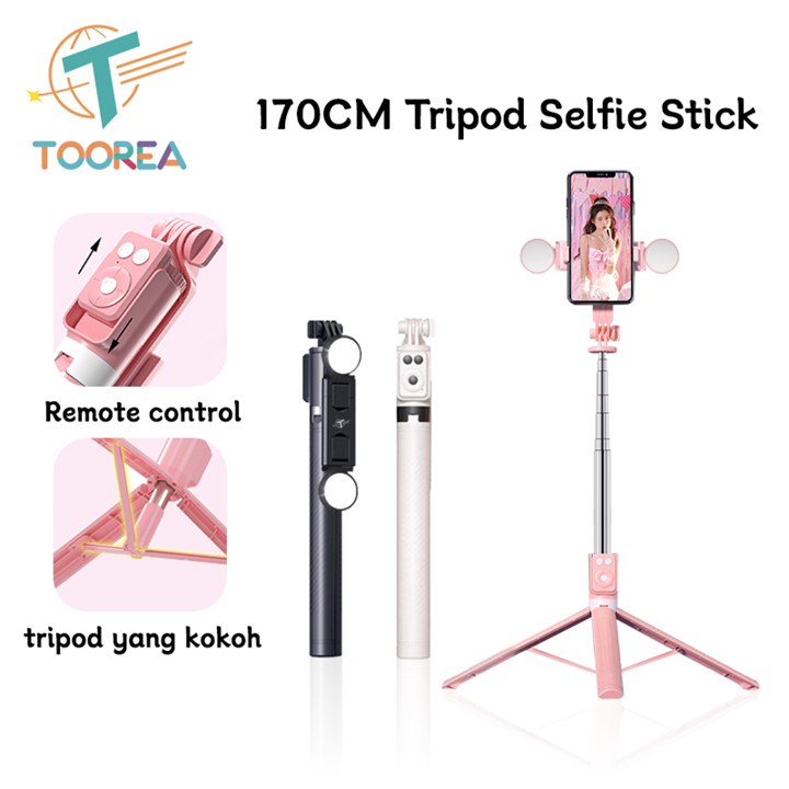 TOOREA 170CM Selfie Stick Tripod Tongsis Dengan Monopod Deng