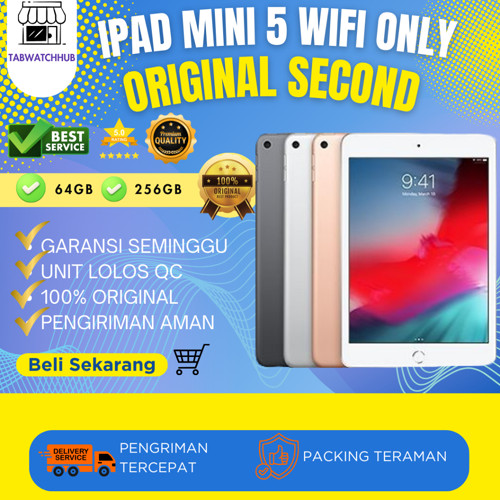 Ipad Mini 5 64GB 256GB Wifi Only Second Fullset