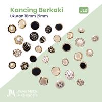 Kancing Plastik baju Kemeja Blouse Unik Premium Black Gold Hitam Emas JMA Plastic Button JLZ