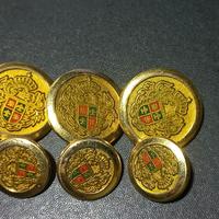 kancing baju motif burung Ring mas isi perset (6besar 6 kecil)