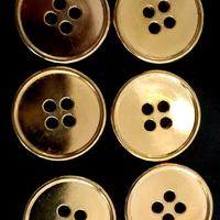 kancing baju gold lubang 4 isi 12pcs