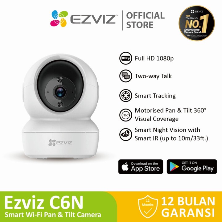 Ezviz C6N 2MP Smart Wifi Pan Tilt IP Camera CCTV Indoor 1080p