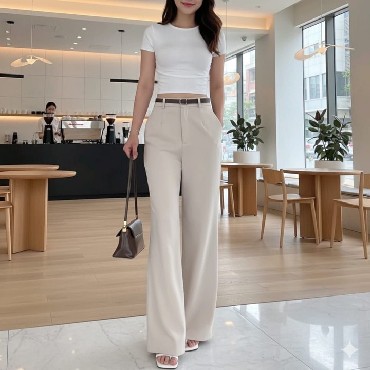 Celana Wanita Wide Leg - Mor Pants High Waist Premium