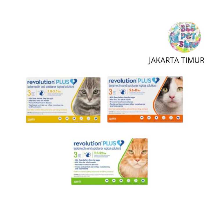 REVOLUTION PLUS CAT (HARGA UNTUK 1 TUBE)-OBAT KUTU KUCING REVOLUTION
