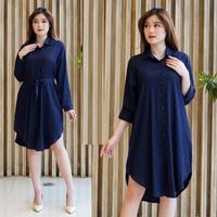 Tunik Kemeja Cantik Idaman Wanita Korean Style Polos Bahan S