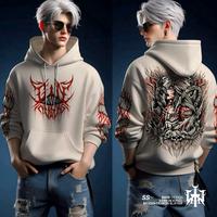 Gin -  Strilucra Hoodie  Demon King Muzan Art Pria Wanita Sw