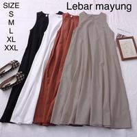 (LEBAR MAYUNG BUSUI) Inner Dress Wanita Polos Toyobo Tanpa L