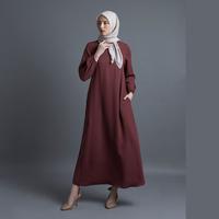 Sada Petite by Aska Label - Gamis dress wanita polos busui f