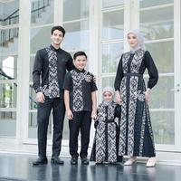 READY STOCK Belvia family series baju lebaran sarimbit keluarga belvia black set family belvia kemeja panjang dewasa kemeja tenun gamis dewasa belvia tenun troso kemeja anak tenun gamis belvia anak tenun