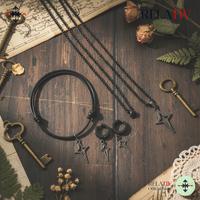 RELATIV 3 in 1 Kalung Gelang Anting Liontin Bintang Titanium